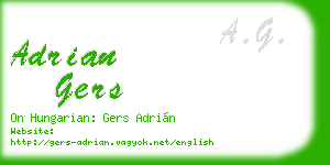 adrian gers business card